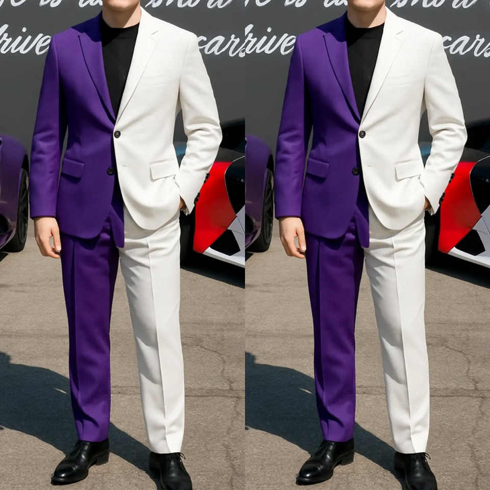 Men Formal Wear Purple - Esmoquin Formal para hombres de negocios,