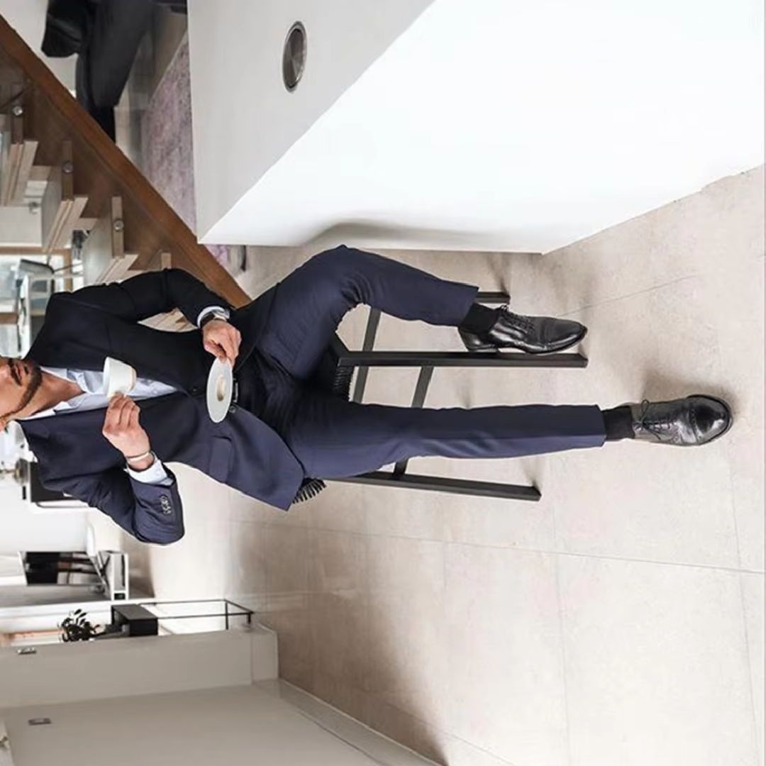 Men'S Formal Dinner Wear - Traje de Esmoquin Azul Marino de