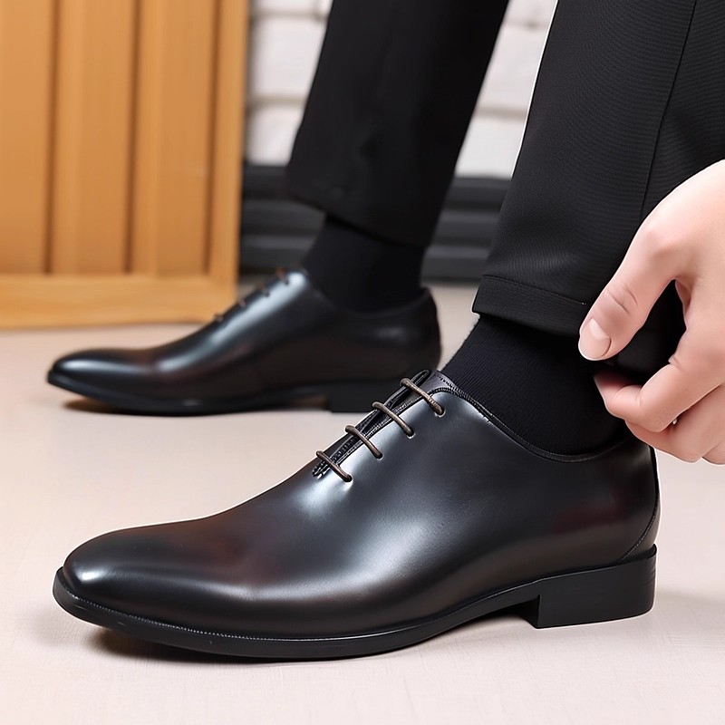 Men Formal Wear Brands - Zapatos Oxford de cuero genuino de