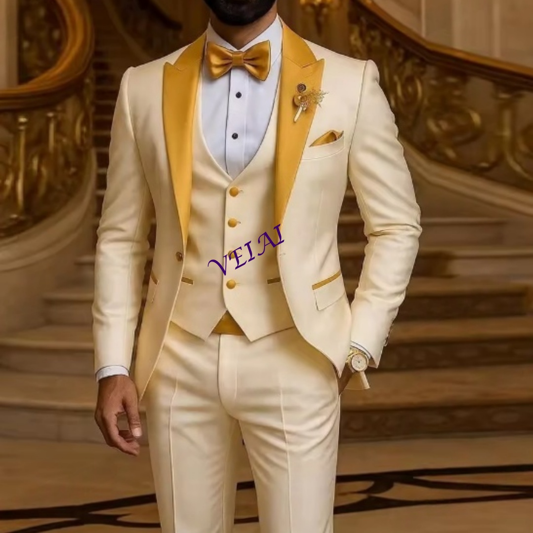 Traje personalizado con cuello - Men Formal Wear Vest reseña y precio