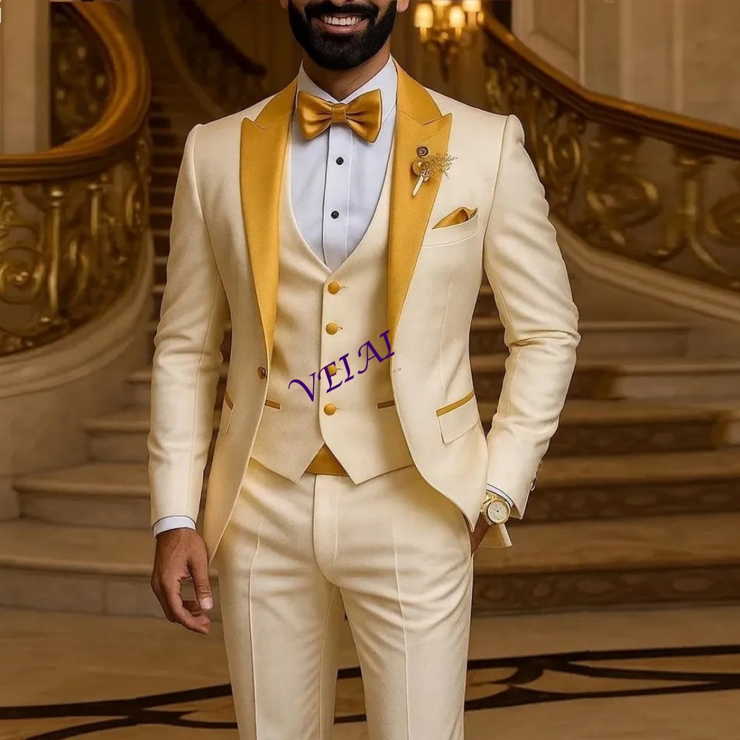 Traje personalizado con cuello - Men Formal Wear Vest reseña y precio