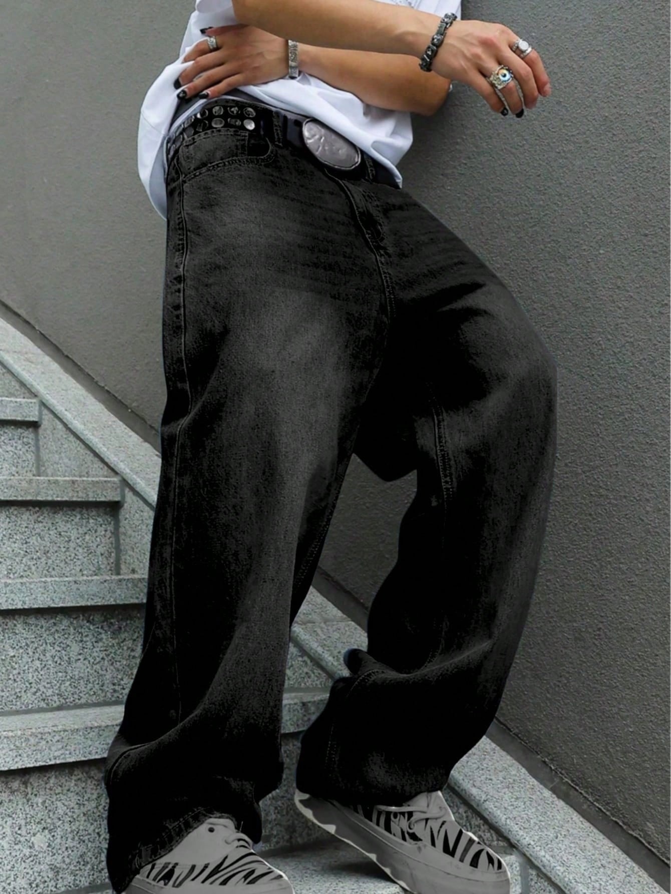 Vaqueros holgados de pierna re - Men Formal Wear With Jeans reseña y precio