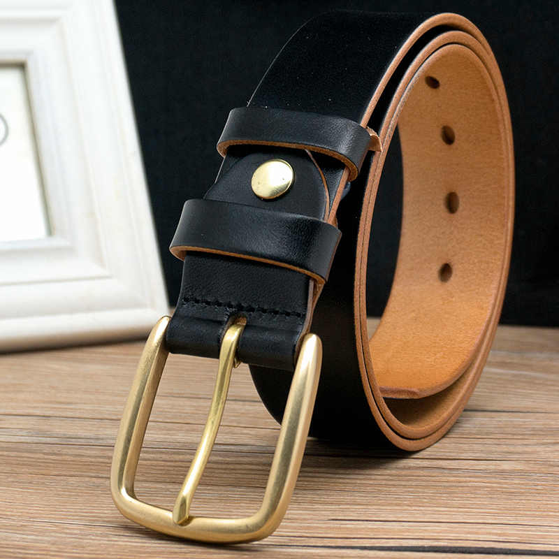 Cinturón de cuero con hebilla  - Men Formal Wear With Jeans reseña y precio