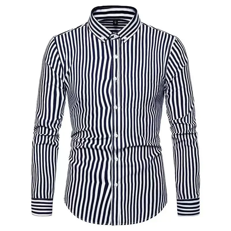 Nueva camisa de vestir a rayas - Men Formal Wear Brands reseña y precio