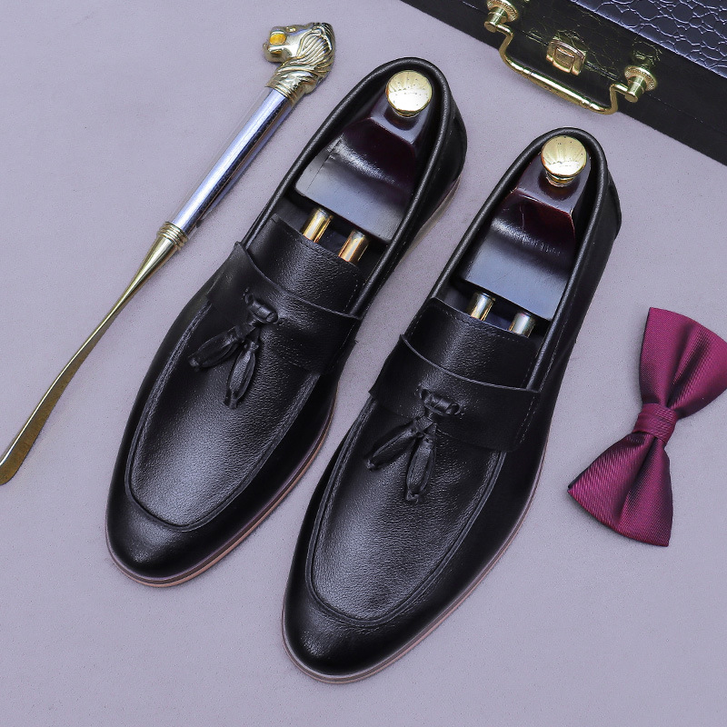 Mocasines de cuero genuino con - Men'S Formal Wear reseña y precio