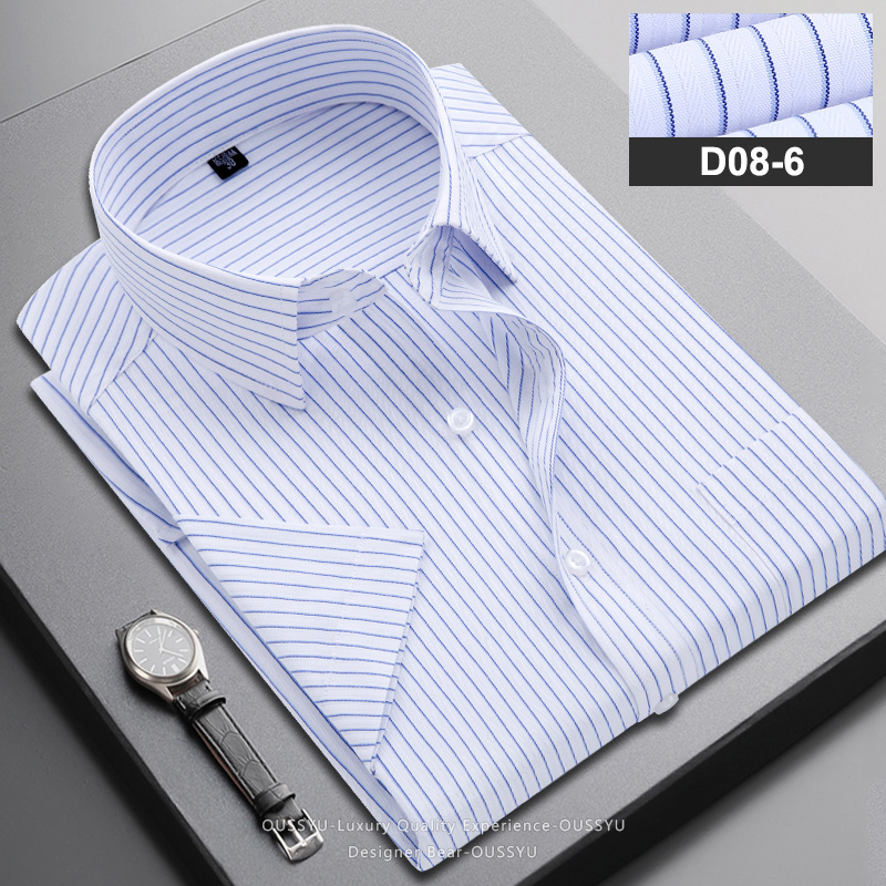 Camisa de Manga Corta a Rayas  - Men Formal Wear Brands reseña y precio