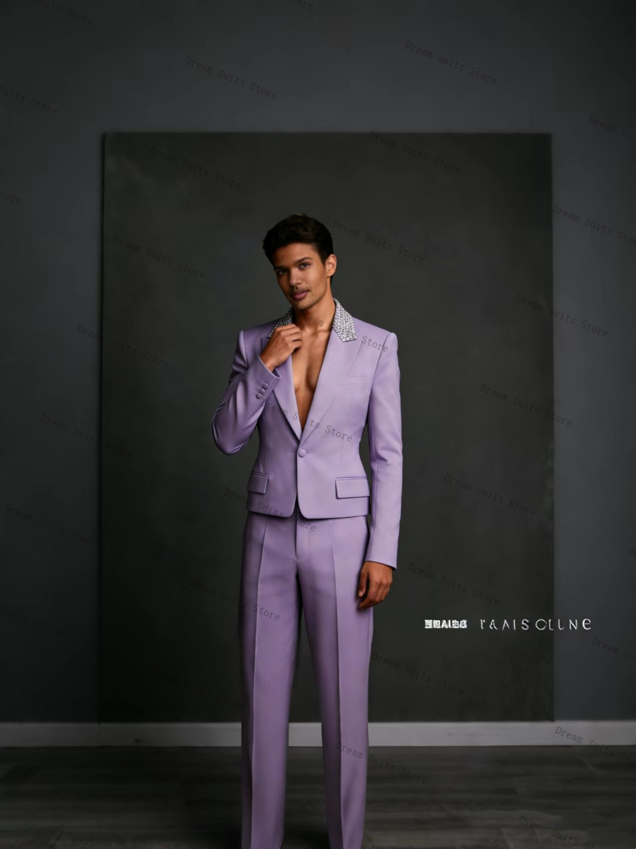 Conjunto de Traje de Hombre Cr - Men Formal Wear Purple reseña y precio