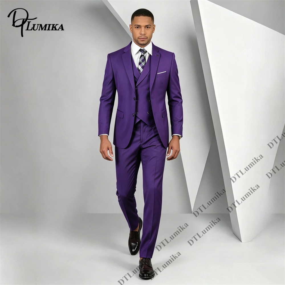 Traje Morado de 3 Piezas para  - Men Formal Wear Purple reseña y precio