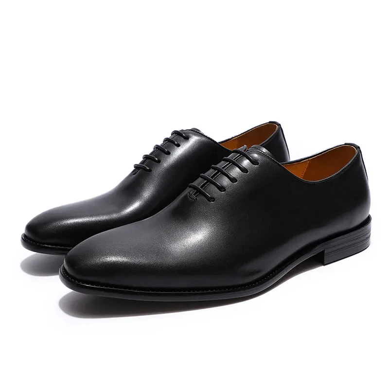 Zapatos Oxford de cuero genuin - Men Formal Wear Brands reseña y precio