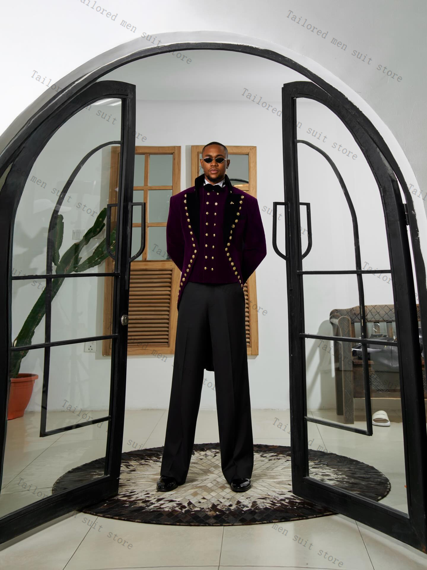 Trajes morados para hombre, co - Men Formal Wear Purple reseña y precio